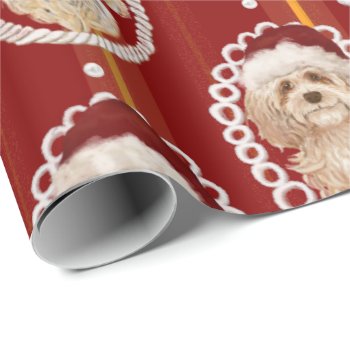 ©labradoodlefriends Dog Labradoodle Wrapping Red Wrapping Paper by LabradoodleLove at Zazzle