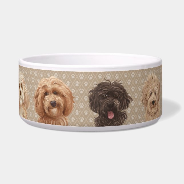 ©LabraDoodleFriends  Labradoodle Bowl Brown (Right)
