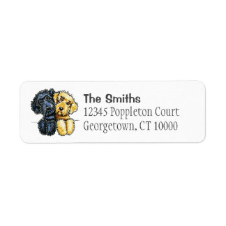 Labradoodles Black Yellow Clean Simple Label