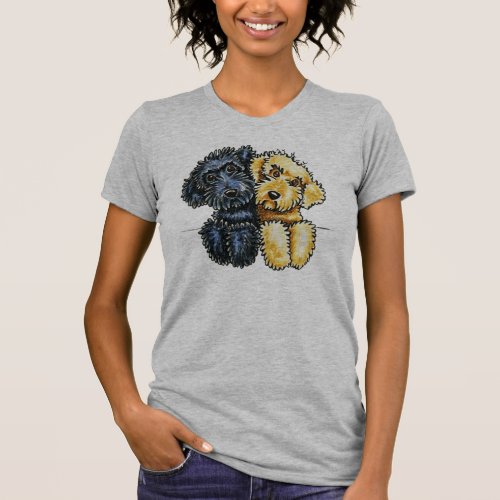Labradoodles Black Yellow Lined Up T_Shirt