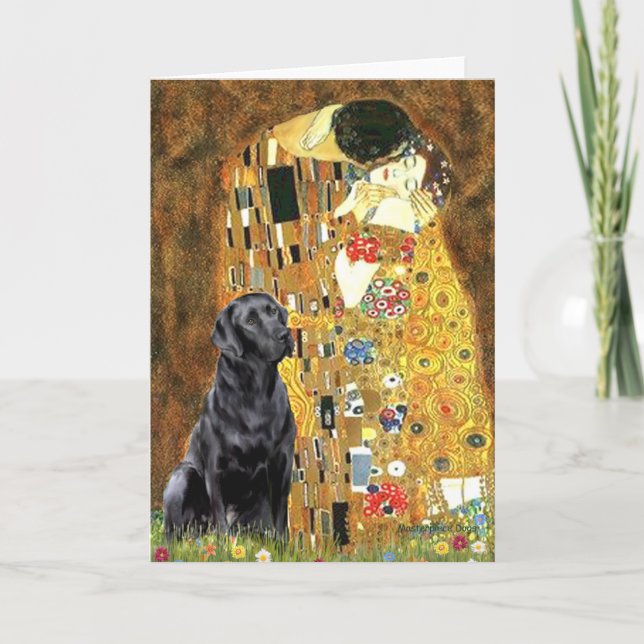 Labrador 4 (black) - The Kiss Card (Front)