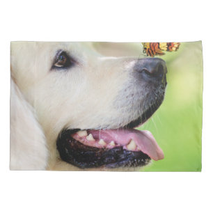 Labrador And Butterfly Throw Pillow Case