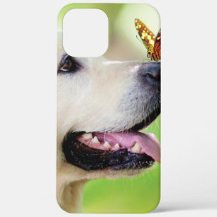 Labrador And Butterfly Throw Pillow iPhone 12 Pro Max Case
