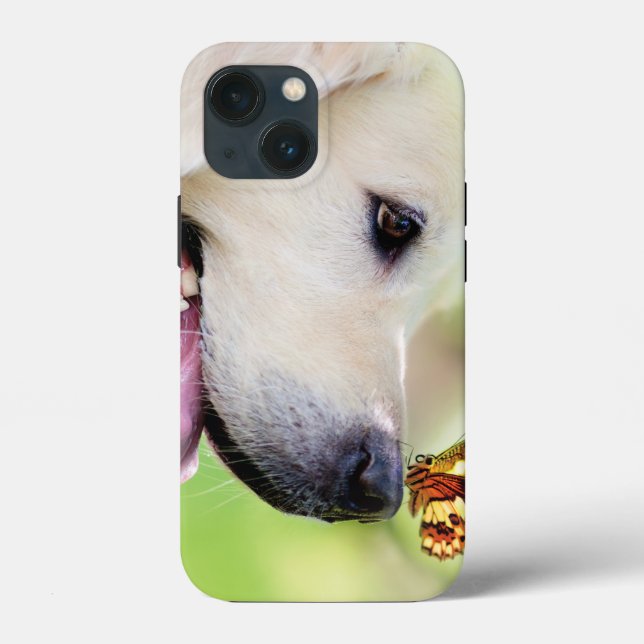 Labrador And Butterfly Throw Pillow Case-Mate iPhone Case (Back)