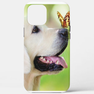 Labrador And Butterfly Throw Pillow iPhone 12 Pro Max Case