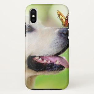 Labrador And Butterfly Throw Pillow iPhone XS Case