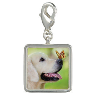 Labrador And Butterfly Throw Pillow Charm