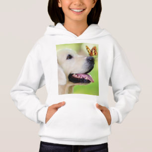 Labrador And Butterfly Throw Pillow Hoodie