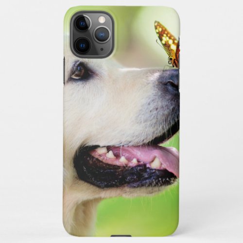 Labrador And Butterfly Throw Pillow iPhone 11Pro Max Case