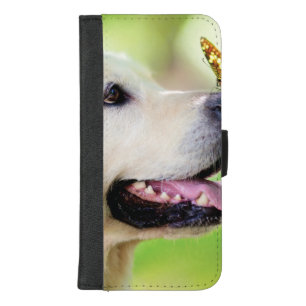 Labrador And Butterfly Throw Pillow iPhone 8/7 Plus Wallet Case