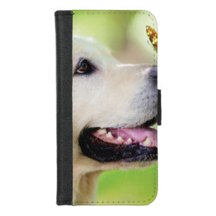 Labrador And Butterfly Throw Pillow iPhone 8/7 Wallet Case