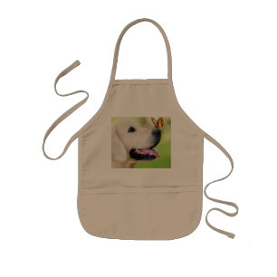 Labrador And Butterfly Throw Pillow Kids' Apron
