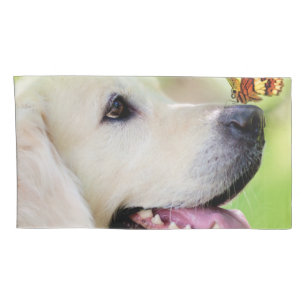 Labrador And Butterfly Throw Pillow Pillow Case