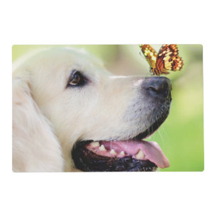 Labrador And Butterfly Throw Pillow Placemat