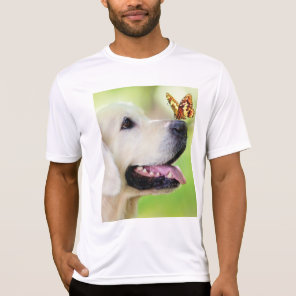 Labrador And Butterfly Throw Pillow T-Shirt