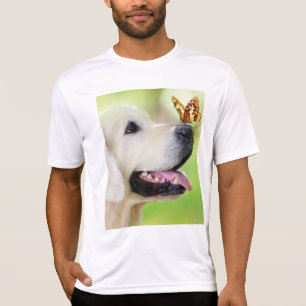 Labrador And Butterfly Throw Pillow T-Shirt