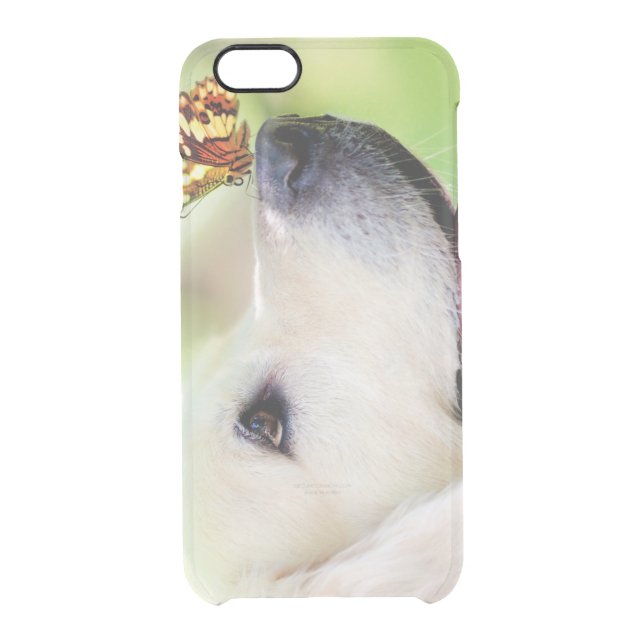 Labrador And Butterfly Throw Pillow Uncommon iPhone Case (Back)