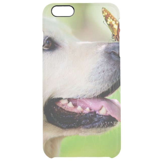 Labrador And Butterfly Throw Pillow Uncommon iPhone Case (Back)