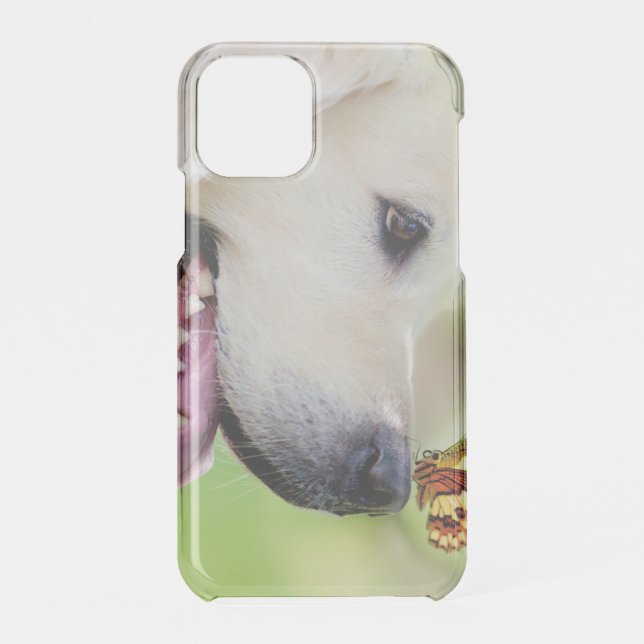 Labrador And Butterfly Throw Pillow Uncommon iPhone Case (Back)