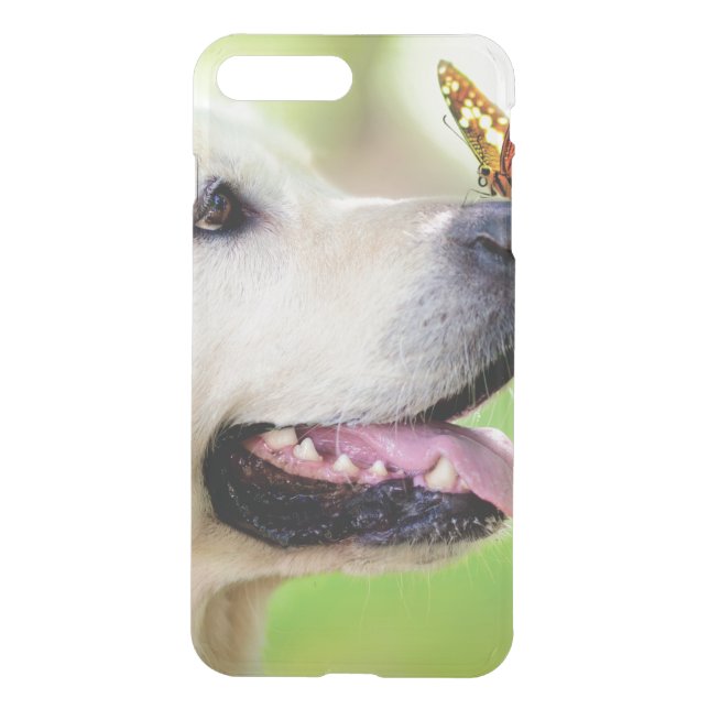 Labrador And Butterfly Throw Pillow Uncommon iPhone Case (Back)