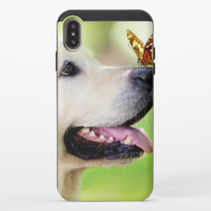 Labrador And Butterfly Throw Pillow iPhone XS Max Slider Case