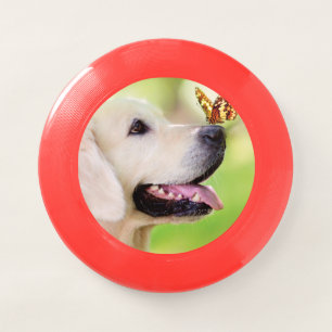 Labrador And Butterfly Throw Pillow Wham-O Frisbee