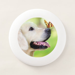 Labrador And Butterfly Throw Pillow Wham-O Frisbee