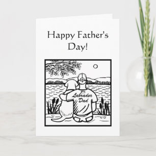 Labrador and Dad Card