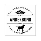 Labrador and Mountain Outline Return Address Self-inking Stamp (Design)