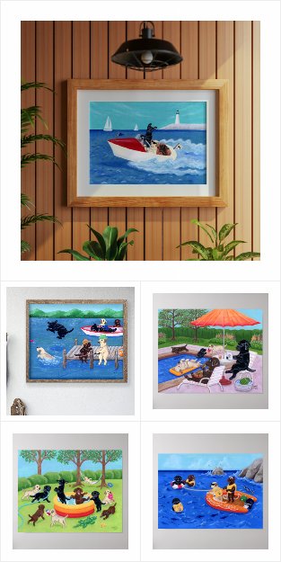 Labrador Art Prints for Summer and Everyday!!