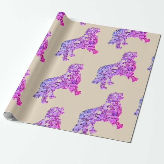 Labrador art Wrapping Paper (Unrolled)