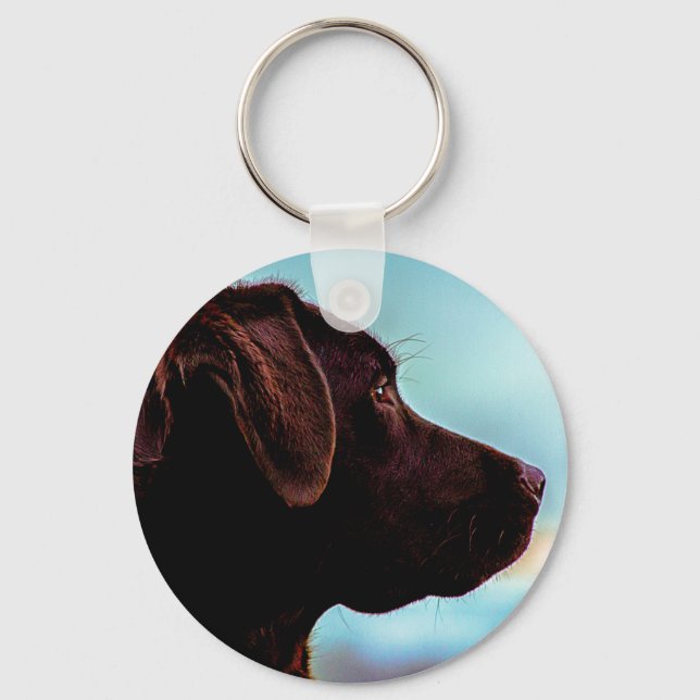 Labrador at Dusk Keychain (Front)