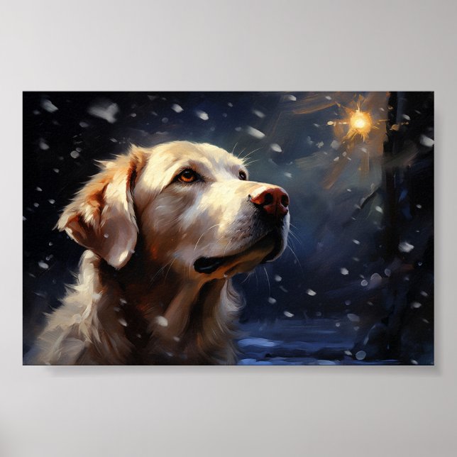 Labrador at night poster (Front)