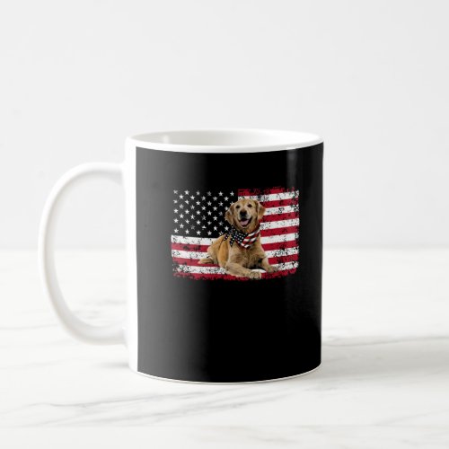 Labrador Bandana American Flag Dog Lover Coffee Mug