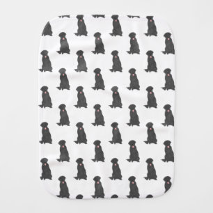 Labrador (Black) Baby Burp Cloth