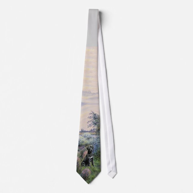 Labrador (black) - By the Seine Tie (Front)