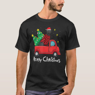 Labrador Black Christmas Truck Tree Mom Dad Xmas T-Shirt