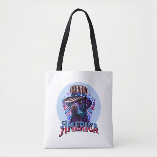 Labrador _ Black Lab 4th of July design Tote Bag