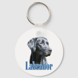 Labrador (black) Name Keychain