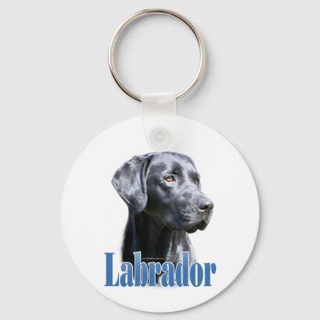 Labrador (black) Name Keychain (Front)