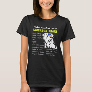 Labrador Brain Black Yellow Chocolate Lab T-Shirt