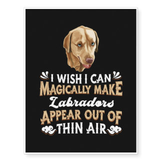 Labrador Breed Dog Lover Temporary Tattoos