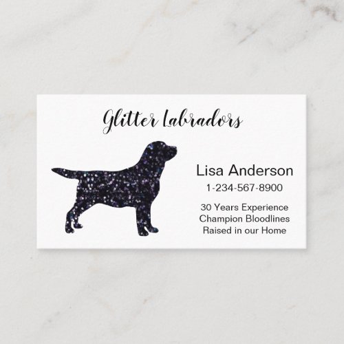 Labrador Breeder _ Silhouette Black Lab Business Card