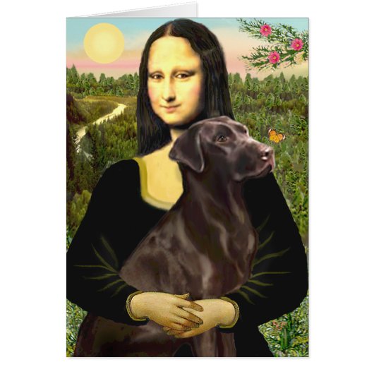 Labrador (Chcolate) - Mona Lisa Cards (Front)