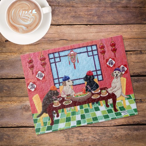 Labrador Chinese Restaurant Painting Jigsaw Puzzle