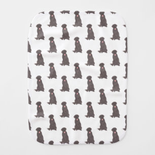 Labrador (Chocolate Brown) Baby Burp Cloth