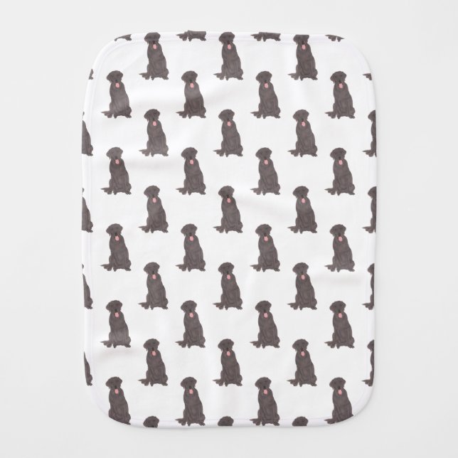 Labrador (Chocolate Brown) Baby Burp Cloth (Front)