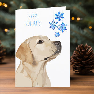 Labrador Christmas Card Yellow Labrador