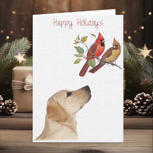 Labrador Christmas Card Yellow Labrador