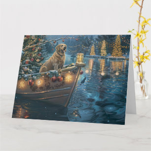 Labrador Christmas Festive Voyage Card